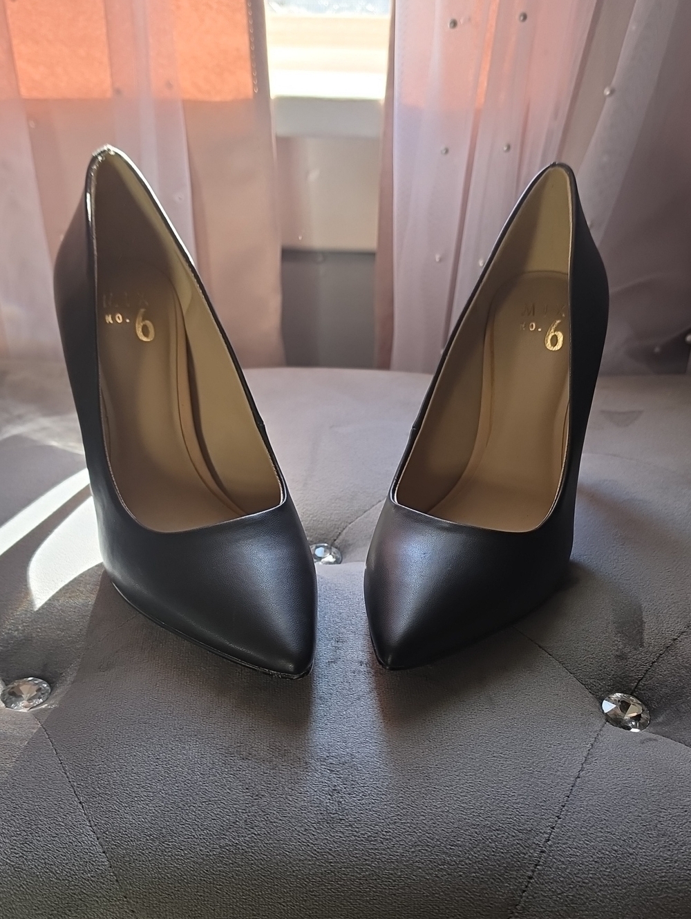 Mix No. 6 Black Pointed-Toe Stiletto Pumps